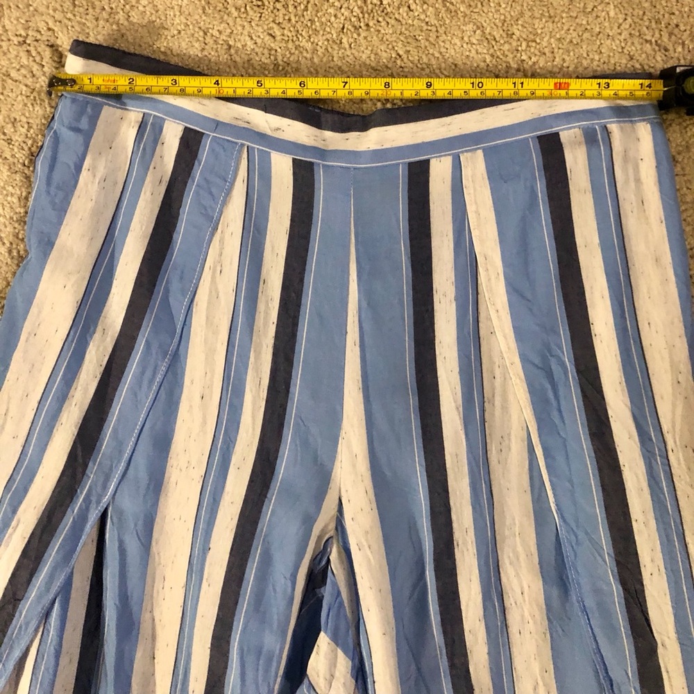 Anthropologie Drew Stripe Tulip Split Leg Pull On Pants - Picture 10 of 11